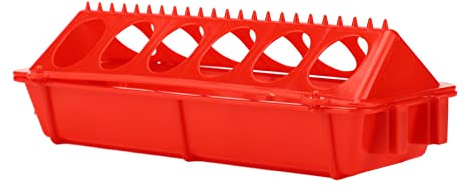 aqxreight Flip Top Aves de Corral Multiusos 12 Agujeros Engrosados ​​Pequeña Bandeja de Alimentación de Aves de Corral para Pollo Patito Pájaro Paloma de y Previene y Evita la Parte Superior