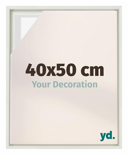 yd. Your Decoration - Cornice a cassetta per tela 40x50 - Bianco Opaco - Compatibile con telaio - MDF - Lyon