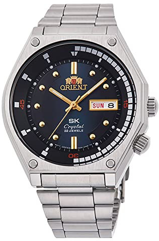 Orient Herren Analog Automatik Uhr mit Edelstahl Armband RA-AA0B03L19B