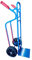 RLW Profi Stahlrohr Sackkarre Stapelkarre Maximium 300 kg - Schaufel 280x280 mm - Made in EU - kein Asien-Import (Räder nach Ihrer Wahl) (PU-Rad schwarz/PVC-Speichenfelge schwarz/Rollenlager)