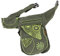 GURU SHOP Stoff Sidebag & Gürteltasche, Goa Hüfttasche, Bauchtasche mit Stickerei Sonne - Olivgrün, Herren/Damen, Baumwolle, Size:One Size, 25x20x10 cm, Festival- Bauchtasche Hippie
