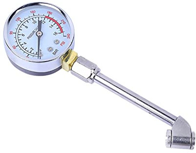 Reifendruck Prüfer für Reifen, Reifenfüll-Messgerät, Reifendruck Messgerät, Kompressor Zubehör, Geeignet für Lkw, Pkw, Baufahrzeuge, Motorräder (Hard-Rod-Stil)