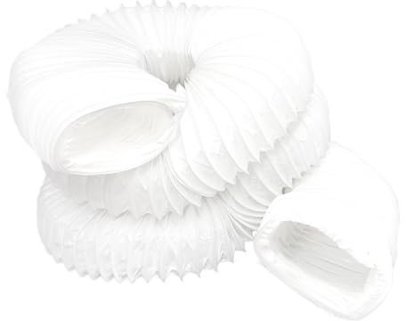 H&C VENT 110 x 55 mm Ducting Hose Pipe │ Flexible PVC Tube │ Aircon Duct Hose │ Ventilation Flex Exhaust Pipe │ Tumble Dryer, Extractor Fan, Exhaust Fan Air Conditioning Conditioner (Air con, AC)