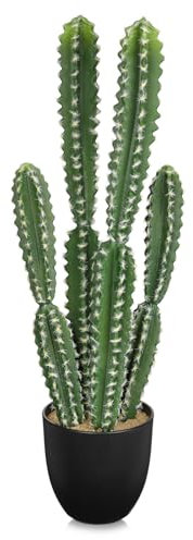 Oairse Large Artificial Cactus Plant in Pot 27.5 inch Tall Fake Cactus Lifelike Candelabra Cacti Decorative Desert Plants Big Faux Cacti Home Garden Office Indoor Outdoor Decoration