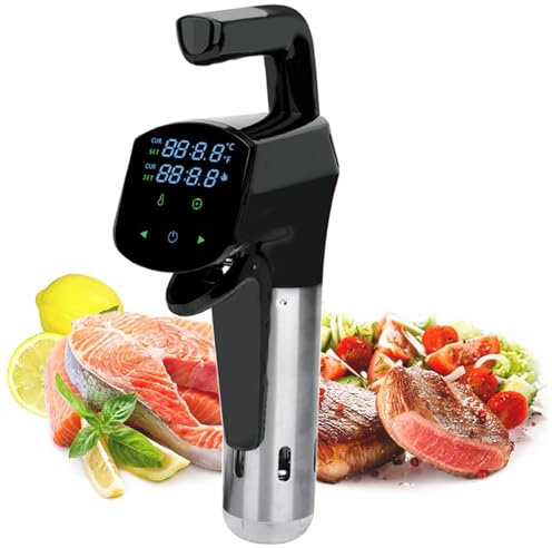 XoTiq Sous Vide Machine, Sous Vide Cooker 1800W with Adjustable Clamp and LED Digital Display, IPX7 Waterproof Thermal Immersion Circulator, Accurate Temperature and Timer Control Stainless Steel