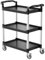 VEVOR Universalwagen, 136 kg Tragkraft, 3-stufiger Universalwagen aus Kunststoff mit 360° Schwenkrädern (2 mit Bremse), 880x410x990 mm großer Servierwagen für Lager, Büro, Zuhause, Restaurant, Küche