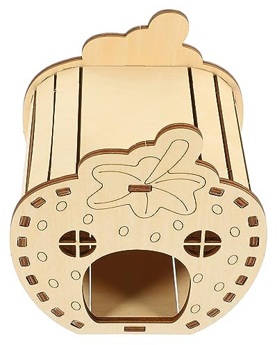 ibasenice Cachette pour Hamster à Monter -même Petite Maison pour Animal De Compagnie Nid pour Petits Animaux