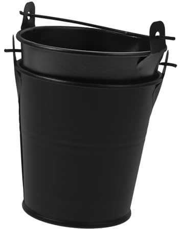 UKCOCO 2pièces Seau à Graisse pour Barbecue Extérieur avec Bac Récupérateur Format Compact de Seaux