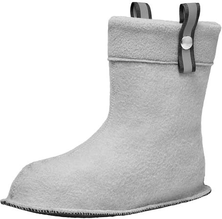 Ladeheid Calzerotti termici per stivali in morbido poliestere con chiusura, calze per stivali donna in gomma e EVA, adatti ad autunno e inverno LA-CA-22 (Grigio, 40/41 EU)