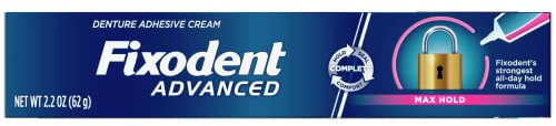 Fixodent Advanced Max Hold - Adesivo per protesi, 62 g