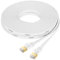 Fumitt Cat 8 Lan Kabel 10meter, Hohegeschwindigkeit Flach Gigabit Netzwerkkabel 10m Ethernet Kabel Internet Patchkabel 40Gbps 2000Mhz RJ45 für Gaming, Router, Modem, laptop(Weiß)