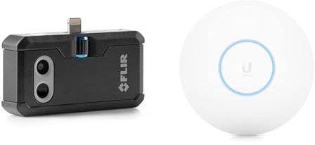 FLIR ONE Pro - iOS - Professional Grade Thermal Camera for Smartphones - with VividIR and MSX Image Enhancement Technology & Ubiquiti HDMI UniFi 6 Pro Access Point - U6-Pro Wi-Fi 6, Dual Band