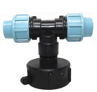 Connettore filettato per serbatoio IBC, S60X6, filettatura grossa da giardino, connettore adattatore per serbatoio IBC, per raccordi in PE da 25 mm