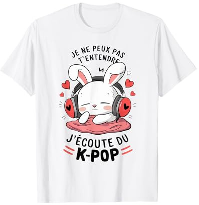 T-Shirt K-Pop | T-Shirts pour Filles & Femmes Cadeaux K-Pop T-Shirt