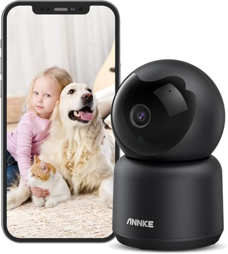 ANNKE 2K Überwachungskamera Innen WLAN Babyphone, Kamera Indoor 360° Schwenkbar, 2-Wege-Audio, Personen-/Geräuscherkennung, Auto-Tracking, IR-Nachtsicht, TF/Cloud-Speicher, MIPC App