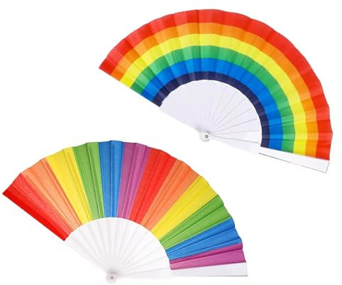 ShiWuYou 2 pièces de Fans Eventail, Pliant Ventilateur, Eventails à Main Portables, pour Fête Decorer Danse Fête