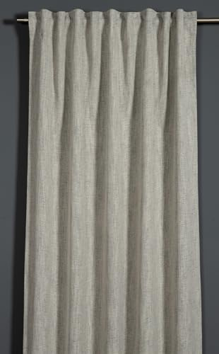 Sehlbach Tenda pronta per l'uso con fettuccia, Texture oscurante con rivestimento, Naturale, 130 x 245 cm, Oscurante, A risparmio energetico, Fonoassorbente, Design elegante, Montaggio facile