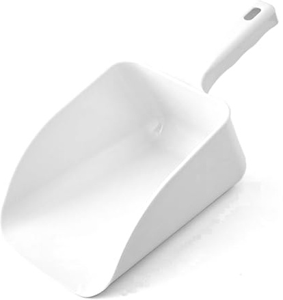 Asyduey 1 Pelle à Glace Intégrée Pelle à Aliments en Plastique Blanc pour Sucre, Farine, Graines, Noix, Fruits Secs, Graines de Melon. Pelle pour Riz de Supermarché