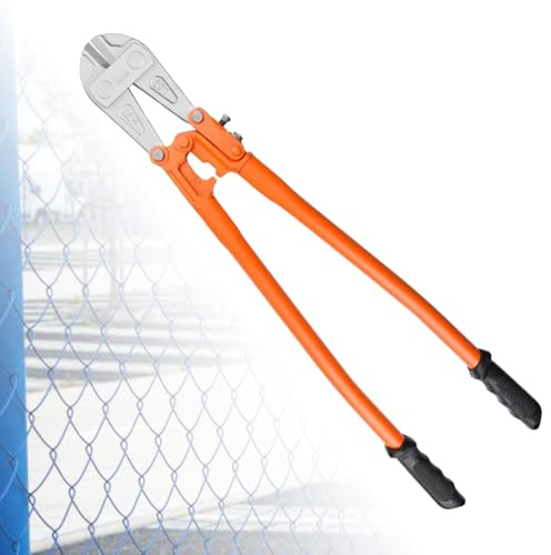 VEGOATY Coupe-boulons 14 : coupe-boulons avec poignée ergonomique PPR diamètre de coupe 8 mm, cisaille à boulons professionnelle avec mâchoires trempées pour fils d'acier, boulons et serrures