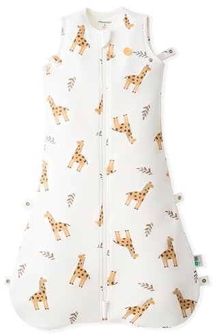 Momcozy Sovsäck för spädbarn, 1,5 TOG, i bambu, höftvänlig design (IHDI), dubbel dragkedja för enkel ombyte, SnapFit-passform, mjuk och andningsbar, 74-105 cm(12-24 Monate)