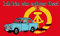 Fahne Flagge Ich bin ein echter Ossi - DDR Trabi 90x150 cm Hissfahne mit Ösen Fahnen
