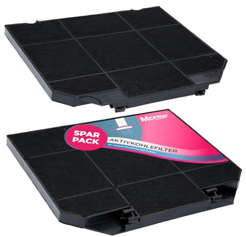 McFilter | 2x filtre à charbon actif pour hotte aspirante EFF72, convient pour Bosch 00668491, AEG 9029793636, Faber 112.0157.243, 003.953.51, NYTTIG FIL 650 - Filtres pour hotte aspirante