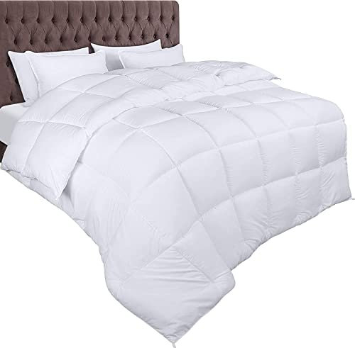 Utopia Bedding Bettdecke 140 x 200 cm, Ganzjahresdecke 370 GSM Füllung, atmungsaktive Schlafdecke, Steppdecke, Super Weiche Kuschelige (Weiß)