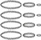 luoshaPUCY Choker Halskette Sets (3 Sets, 12 Stücke) Kropfband, Armband, Ringe Stretch Tattoo Halskette Elastische Hohlgewebe Schmuckset Halsband für Mädchen Frauen Kinder