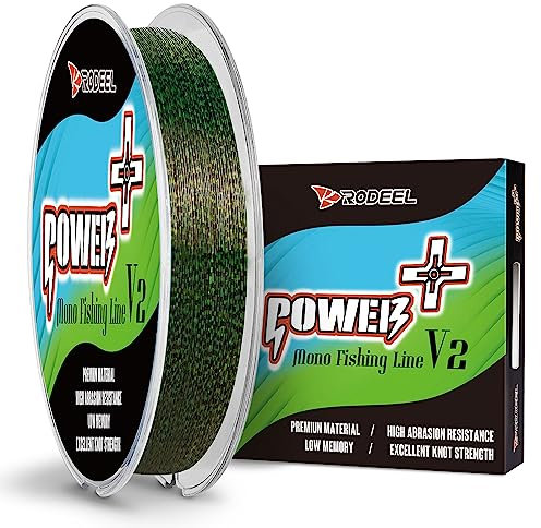 Rodeel Premium Monofilament Fishing Line - Strong and Abrasion Resistant Mono Line - Superior Nylon Material Fishing Line 150M/ 300M/ 600M