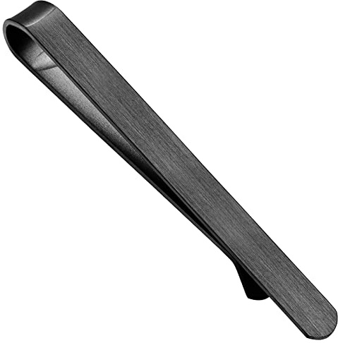2.5 Inch Tie Clips for Men's Traditional Tie in Gift Box, Tie Bar & Pins Set for Larger Width Necktie in Black Red White Blue Color, Birthday Anniversary Christmas Valentine's Day Gift