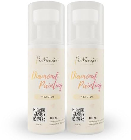 Picmondoo Diamond Painting Versiegelung, Die weltweit erste originale Versiegelung, Für besonders strahlende & glitzernde Bilder, Garantierter Halt deiner Steinchen, Made in Germany