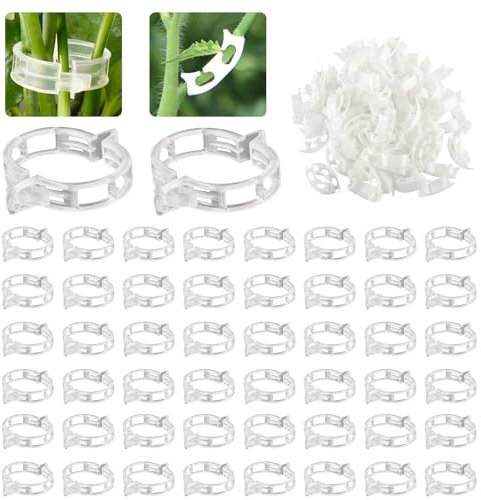 350 Stück Pflanzenclips Für Kletterpflanzen, Pflanzen Klammern, Pflanzenklammern, Tomaten Ranken Clips, Tomaten Klammern Für Halten Garten Pflanzen (300x Tomatenclips und 50x Pflanzenzweigbieger)