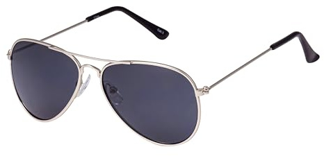 Ultra - Kids Sunglasses UV400 Protection - Pilot Style Children's Sunglasses for Boys and Girls Ages 3-9 - Lightweight Retro Metal Frame - Gold with Black Lenses