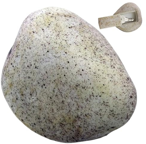 Ocultar una llave exterior Escondite de llaves de roca de resina exterior Escondite de rocas de simulación impermeable al aire libre para jardín, geocaching, estilo seguro para patioA
