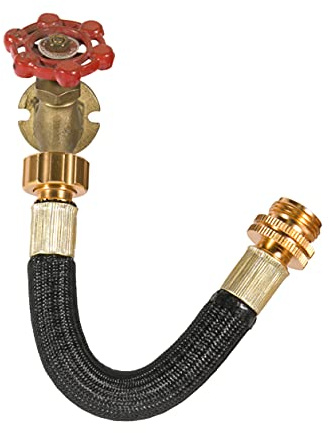 Boersite 0.8ft Garden Hose Extension Flexible Adapter Short Connector With Integrated Spiral Tube for Reel/RV/Dehumidifier (1)