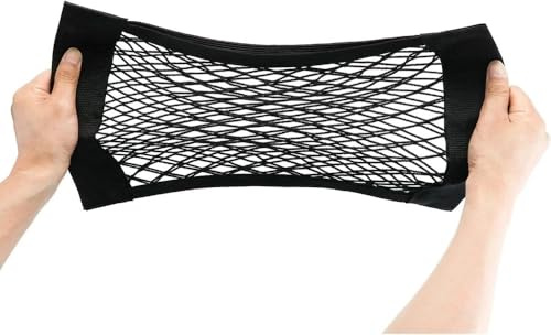 actecom Red de Almacenamiento, 80X25CM, Bolsa de Organizador de Coche con Redes de Bolsillos Elástica, Botellas, comestibles, almacenaje organizadores para automóviles