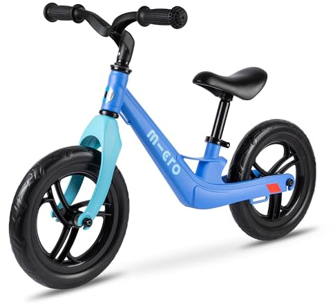 Micro® Balance Bike Lite, +2 Años, Bicicleta de Equilibrio Muy Ligera, Cuadro de Magnesio, Peso: 2,6kg, Carga Máx: 50Kg, Suspensión Trasera, Sillín Regulable. (Chameleon Blue)