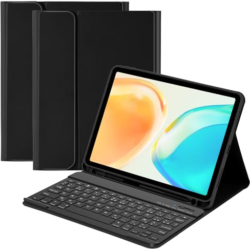GAOJIE Coque Clavier pour iPad Air 11 Pouce M4&M3&M2 2024-2026, Air 5 2022/Air 4 2020 10.9, Étui pour Pro 11 1ème 2018 avec Pen Holder, Housse avec Magnétique sans Fil Clavier AZERTY Français (Noir)