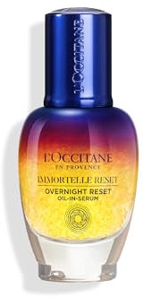 L'OCCITANE Immortelle Overnight Reset Serum 30ml, Anti-Aging Face Serum for Radiant, Smooth & Hydrated Skin, Natural Alternative to Retinol, Premium & Clean Beauty Skincare for All Skin Types