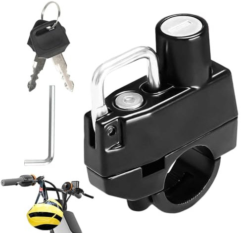 Candados para casco de motocicleta, con 2 llaves, accesorios para cascos de motocicleta, antirrobo, protección robusta multifuncional para scooter eléctrico, motocicletas