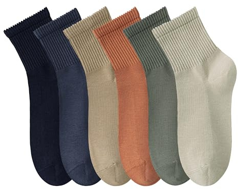 MAGIARTE Mini Crew Chaussettes en Coton Chaussettes Athlétiques de Randonnée et de Course pour Femme - ensemble de 6 paires