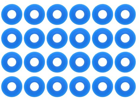 NUOBESTY Guarnizione in Silicone Blu per Bottiglie Vino e Acqua, Anello di Tenuta di Perdite, Facile da Usare, 24 Pezzi per Cucina e Bar