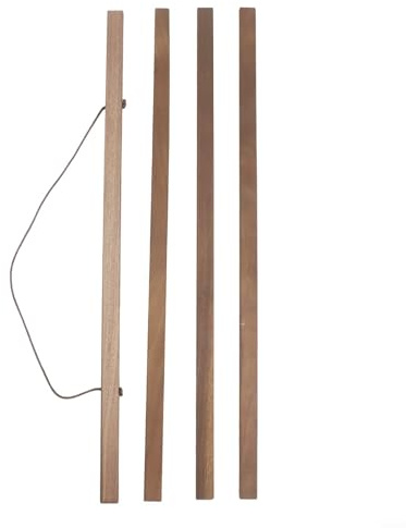 Set di cornici magnetiche in legno di noce per poster e foto, da parete, con 4 strisce di legno e gancio di scorrimento, progettato per un facile scambio di poster senza danni (51 cm)
