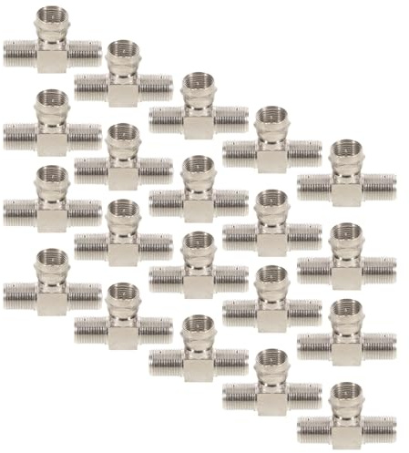 SHINEOFI 20pezzi Splitter di Segnale Vie Connettore Adattatore per Cavo Antenna Televisiva Splitter Connettore Divisore Tipo Giunto Antenna Cavo Coassiale