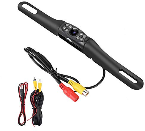 Telecamera di backup universale per veicoli -170º Telecamera per retromarcia per auto IP68 Impermeabile HD 8 Luci a LED per visione notturna a infrarossi per rucks/SUV/RV/Pickup/Furgoni