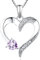 YL Collana cuore Argento 925 tagliato Giugno Pietra portafortuna Alessandrite Collana con Ciondolo a Doppio Cuore per Donna, 45-48 cm