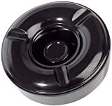 MCM service Posacenere Antivento in Pura Melamina Ø cm 12x4,5 Nero Made in Italy
