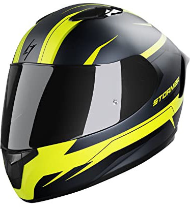 STORMER, Integralhelme motorrad ZS-601 STAR neon yellow black grey matt, XL