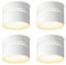 linovum 4 Stück SUNEVA Deckenlampen Spots Aufputz indirekte Deckenbeleuchtung warmweiß 230V - LED Aufbauspots rund 230 Volt 8W