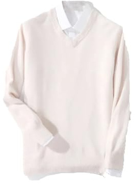 Pull en cachemire automne/hiver à col en V pour homme